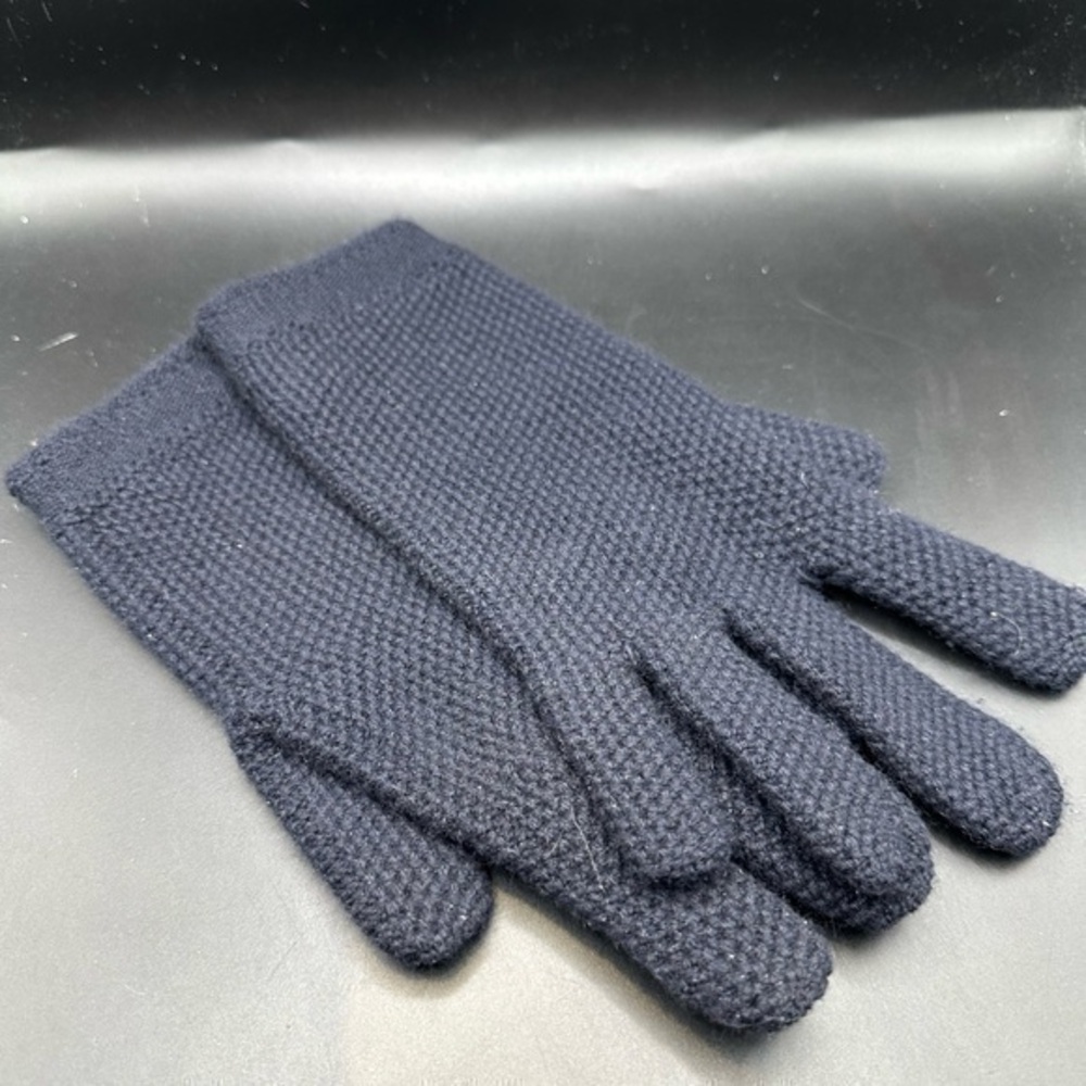 Loro Piana Navy Cashmere Gloves